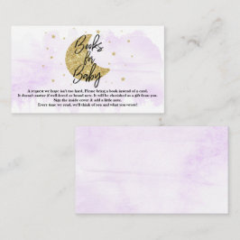 Über dem Mond | Neutrale Babyduschbücher für Kinde Begleitkarte