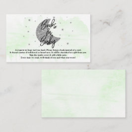 Über dem Mond | Neutrale Babyduschbücher für Kinde Begleitkarte