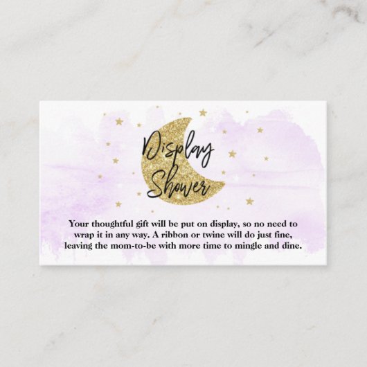 Über dem Mond | Neutrale Babydusche Begleitkarte (Vorderseite)