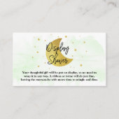 Über dem Mond | Neutrale Babydusche Begleitkarte (Vorderseite)