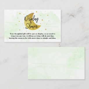 Über dem Mond Neutrale Babydusche Begleitkarte