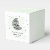 Über dem Mond | Neutrale Babydusche Geschenkschachtel (Vorderseite)