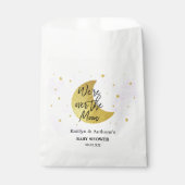 Über dem Mond | Neutrale Babydusche Geschenktütchen (Vorderseite)