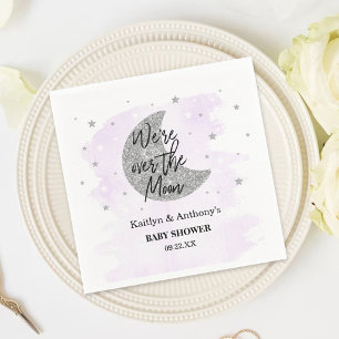 Über dem Mond   Neutrale Babydusche Napkins Serviette