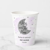 Über dem Mond | Neutrale Babydusche Pappbecher (Vorderseite)