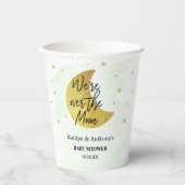 Über dem Mond | Neutrale Babydusche Pappbecher (Vorderseite)