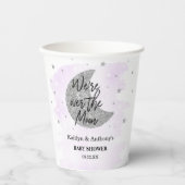 Über dem Mond | Neutrale Babydusche Pappbecher (Vorderseite)