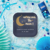 Über dem Mond - Neutrale Babydusche Pappteller (Party)