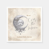 Über dem Mond - Neutrale Babydusche Serviette (Vorderseite)