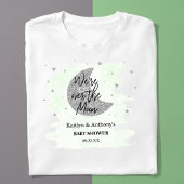 Über dem Mond | Neutrale Babydusche T-Shirt