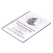 Über dem Mond | Neutrales Baby Shower Memory Book Notizblock (Linke Seite)
