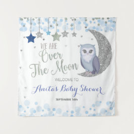 Über dem Mond Owl Baby Duschband Wandteppich