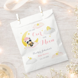 Über dem Mond Panda Bear Girl Babydusche Geschenktütchen