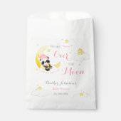 Über dem Mond Panda Bear Girl Babydusche Geschenktütchen (Vorderseite)