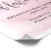 Über dem Mond, Pink Baby Dusche Leckereien und Gef Poster (Ecke)