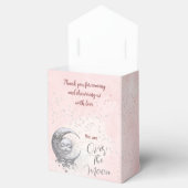 Über dem Mond Pink Girl Dusche Zelt Gefallen Box Geschenkschachtel (Geöffnet)