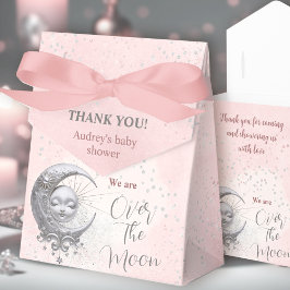 Über dem Mond Pink Girl Dusche Zelt Gefallen Box Geschenkschachtel
