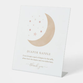 Über dem Mond Pink Girl Duschkabine Windeln Windel Sockelschild