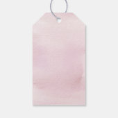 Über dem Mond Pink Personalisierte Babydusche Gefa Geschenkanhänger (Rückseite)