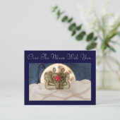 Über dem Mond Postkarte (Stehend Vorderseite)