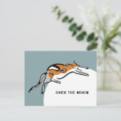 Über dem Mond Postkarte (Stehend Vorderseite)