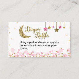 Über dem Mond Rosa Babydusche - Windelwindeln Begleitkarte