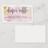 Über dem Mond, rosa Babydusche Windelwindelrutsche Begleitkarte (Vorne/Hinten)