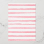 Über dem Mond rosa Bläserndusche Rose Gold Folieneinladung (Rückseite)