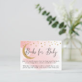 Über dem Mond Rosa Buchanforderung, Bücher für das Begleitkarte (Stehend Vorderseite)