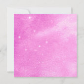 Über dem Mond Rosa Gold Baby Dusche laden Einladung (Rückseite)