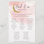 Über dem Mond Rosa Purpurpur Jagdkarte Flyer (Vorne)