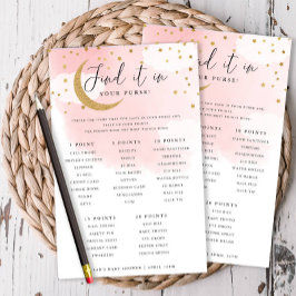 Über dem Mond Rosa Purpurpur Jagdkarte Flyer