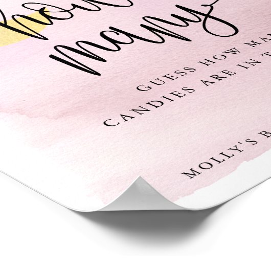 Über dem Mond rosa Schätzung, wie viel Spiel Poster (Ecke)