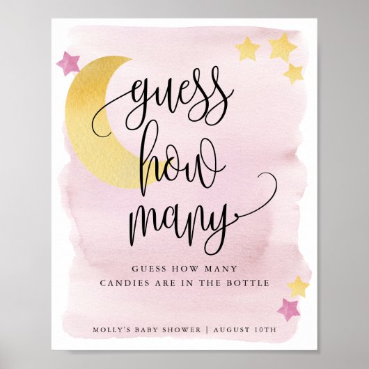 Über dem Mond rosa Schätzung, wie viel Spiel Poster (Vorne)