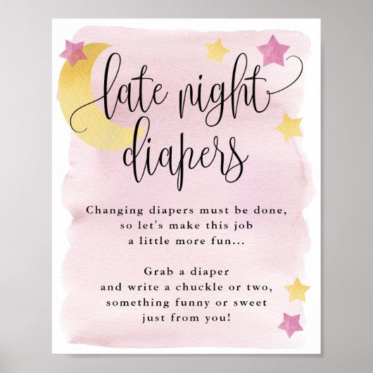 Über dem Mond Rosa Spätabenteuer-Aktivität Poster (Vorne)