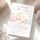 Über dem Mond - Rosa und Blaues Geschlecht offenba Einladung