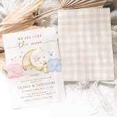 Über dem Mond - Rosa und Blaues Geschlecht offenba Einladung