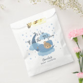 Über dem Mond schlafende Bärenjunge Babydusche Geschenktütchen (Versiegelt)