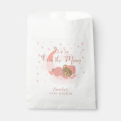 Über dem Mond schlafende Bärenmädchen-Babydusche Geschenktütchen (Vorderseite)