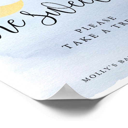 Über dem Mond sind blaue Babys süße Leckerei/Gefal Poster (Ecke)