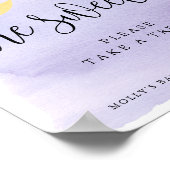 Über dem Mond sind Lila Babys süß Poster (Ecke)