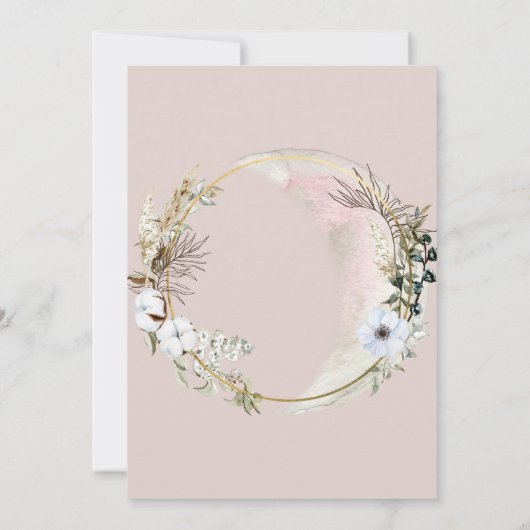 Über dem Mond | Star Baby Shower Einladung (Rückseite)