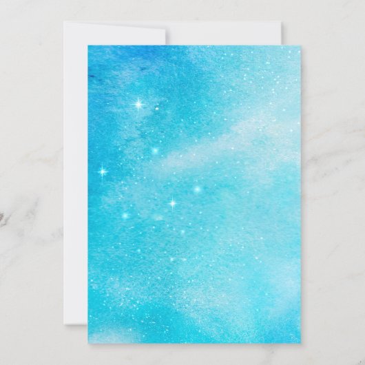 Über dem Mond Starry Night Baby Shower Einladung (Rückseite)