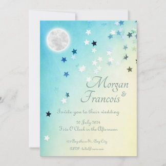 Über dem Mond - Starry Wedding Einladung