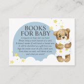 Über dem Mond Teddy Bär Dusty Blue Books for Baby Begleitkarte (Vorderseite)