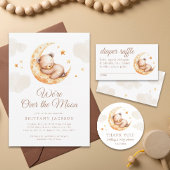 Über dem Mond Teddy Bärendusche Einladung