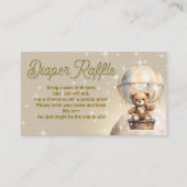 Über dem Mond Teddy Bear Baby Dusche Windelwanne Begleitkarte (Vorderseite)