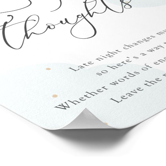 Über dem Mond Twinkle Star Spate Night Diapers Poster (Ecke)