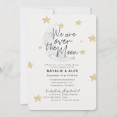 Über dem Mond und den Sternen Babydusche Einladung (Vorderseite)