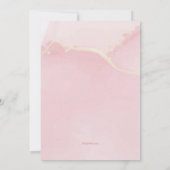 Über dem Mond verkündete Blumenschwangerschaft Einladung (Rückseite)